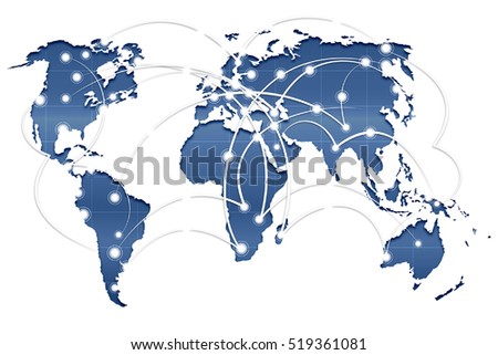 Global Social Media Network In Europe And Africa Stock photo © Elnur