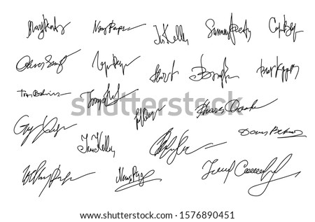 Set Of Autographs [[stock_photo]] © Essl