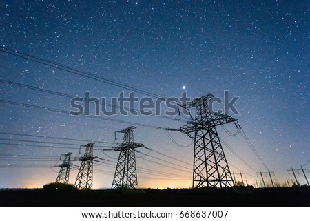 Stock fotó: Electricity Tower For Energy In Beautiful Landscape