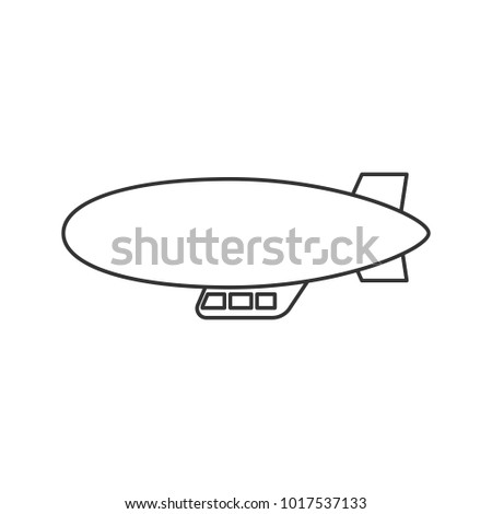 Сток-фото: Outline Airship Icon Isolated On White Background