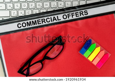 Stockfoto: Document Marketing On Office Folder Blurred Image