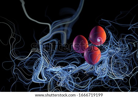 Stock photo: Easter Background Macro Shot Of Painted Egg And Ribbon