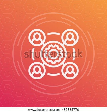 Stockfoto: Vector Circle Icons For Outsource