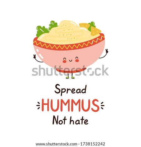 Stock fotó: Vegan Hummus Illustration