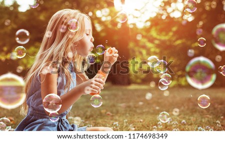 Stock fotó: Blowing Bubble