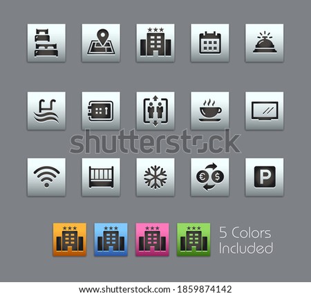 Hotel Rentals Icons 1 Of 2 Stock fotó © Palsur