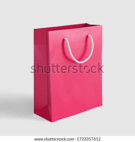 Stock photo: Pink Paper Bag