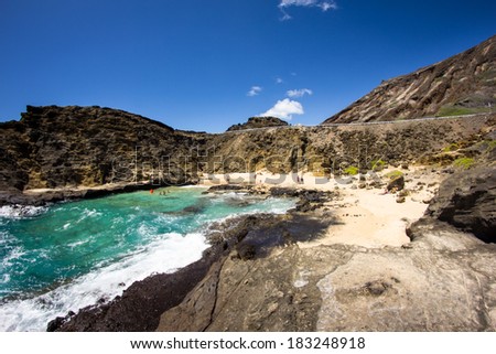 Stock photo: Halona Cove Oahu