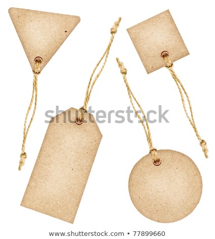 Zdjęcia stock: Set Of Various Empty Paper Tags