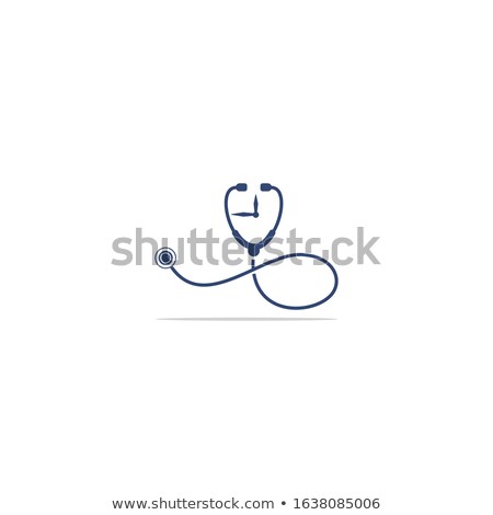 Foto stock: Stethoscope And Clock