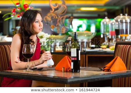 Stock photo: Woman Stood With Rose