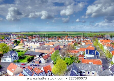 Stock fotó: Little Village From Above In The Netherlands