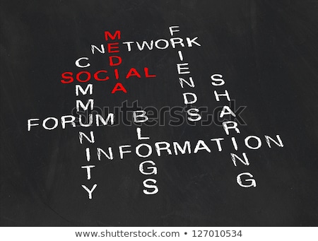 [[stock_photo]]: Crossword On The Subject Social Media