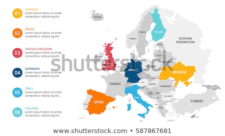 Stock photo: Map Of Europe With Spain