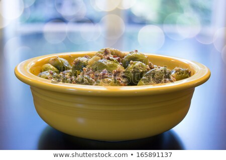 ストックフォト: Brussel Sprouts With Pancetta Bokeh Background