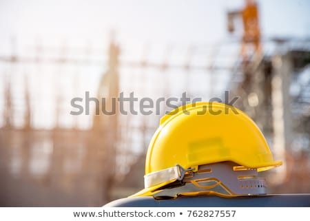 Stok fotoğraf: Hard Hat On A Construction Site