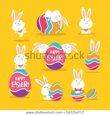 Zdjęcia stock: Easter Bunny Egg Sign