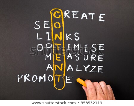 Foto stock: Content Crossword Blackboard