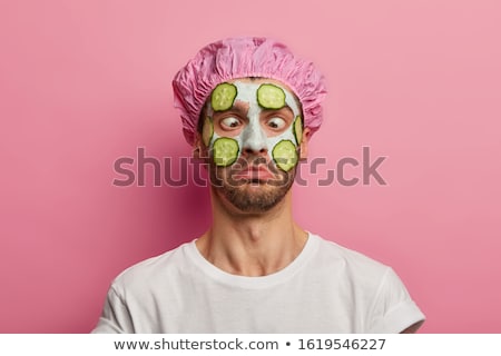 Foto stock: Young Man Skincare