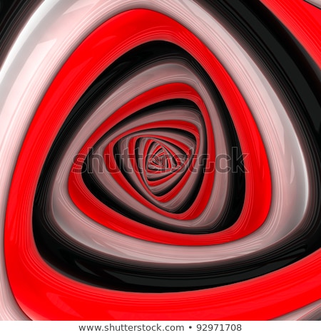 Stock photo: Tunnel Vortex In Concentric Black And White Stripes