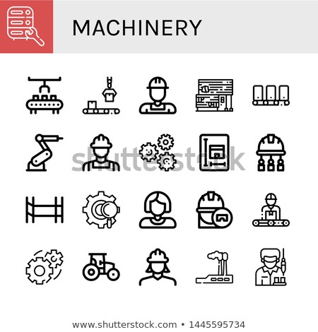 Foto stock: Maintenance Work Concept Blueprint Of Gears