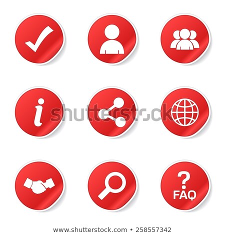 Stock photo: Help Circular Vector Red Web Icon Button