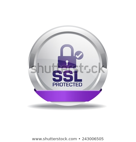 Stock fotó: Ssl Protected Violet Vector Icon Design