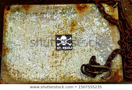 Stok fotoğraf: Rusty Metal Plate Texture Hdr Image