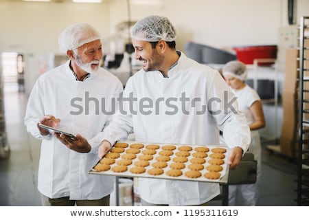 Stok fotoğraf: Croissant On Two Lines