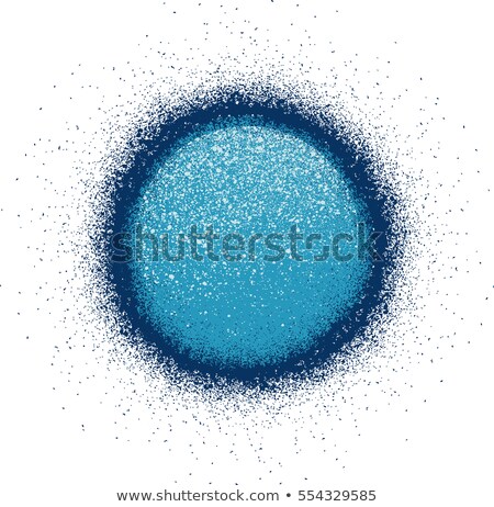 Stock photo: Shaded Speckled Graffiti Sphere In Blue Tones