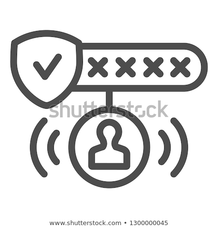 Foto stock: Enter Password Line Icon