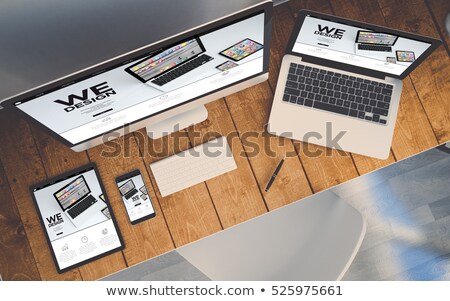 Stock fotó: Web Design - White Keyboard Concept 3d