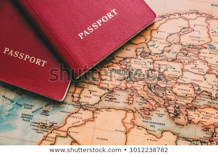 Stock fotó: Two Passports And Earth
