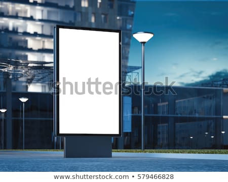 Foto stock: Blank Advertising Stand On Office Street 3d Rendering