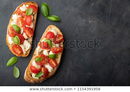 Stock photo: Caprese Bruschetta Toasts