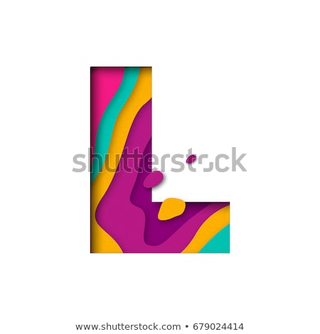 Stockfoto: Multi Color Layers Font Letter L 3d