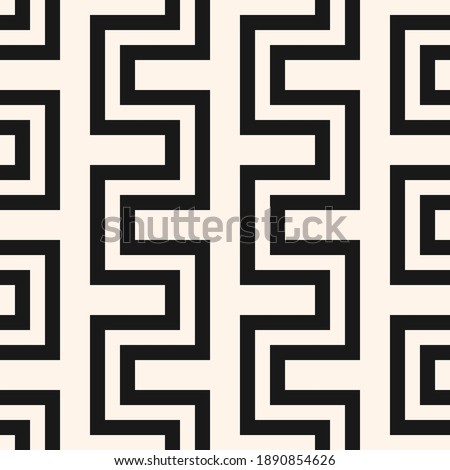 ストックフォト: Stylish Lines Lattice Ethnic Monochrome Texture Abstract Geometric Background Design Vector Seaml