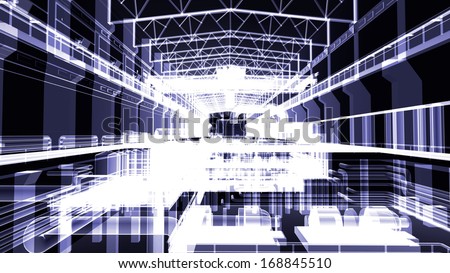 Gantry Crane In A Factory Environment X Ray [[stock_photo]] © cherezoff