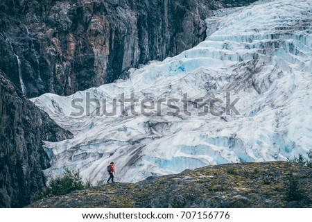Foto stock: Hike In Exit Glacier