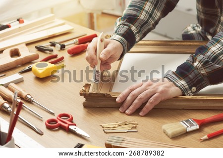 Сток-фото: Diy Work On Workbench