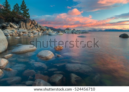 ストックフォト: Northe Lake Tahoe Sunset