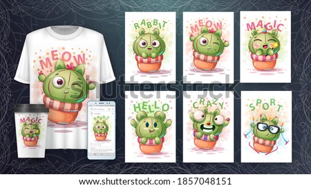 Sweet Cactus Poster And Merchandising ストックフォト © rwgusev