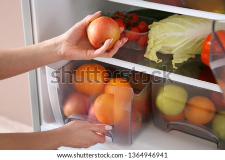 Stock photo: Apple In The Refrigerator