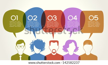 Stok fotoğraf: Silhouette Of A Man And Infographics On Internet And Social Media Themes