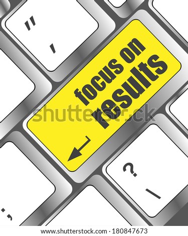 Modern Keyboard Focus On Results Text Technology Concept Zdjęcia stock © fotoscool