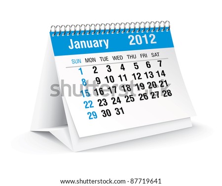 2012 Desk Calendar Stockfoto © ojal