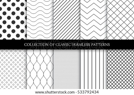 Vector Set Of Stylish Modern Line Textures [[stock_photo]] © ExpressVectors
