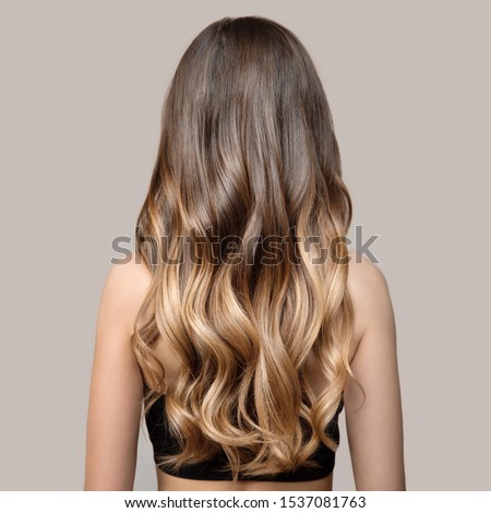 Stock photo: Woman With Long Brunette Hair