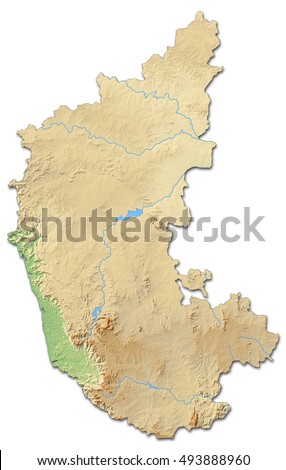 Map Of India Karnataka Highlighted Stok fotoğraf © Schwabenblitz