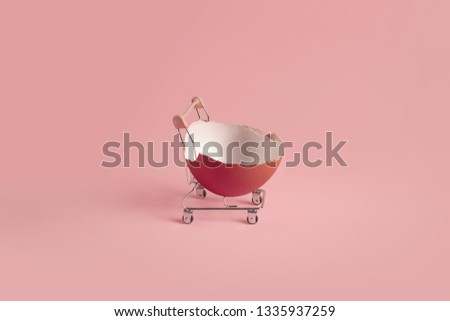 ストックフォト: Shopping Cart With Easter Eggs